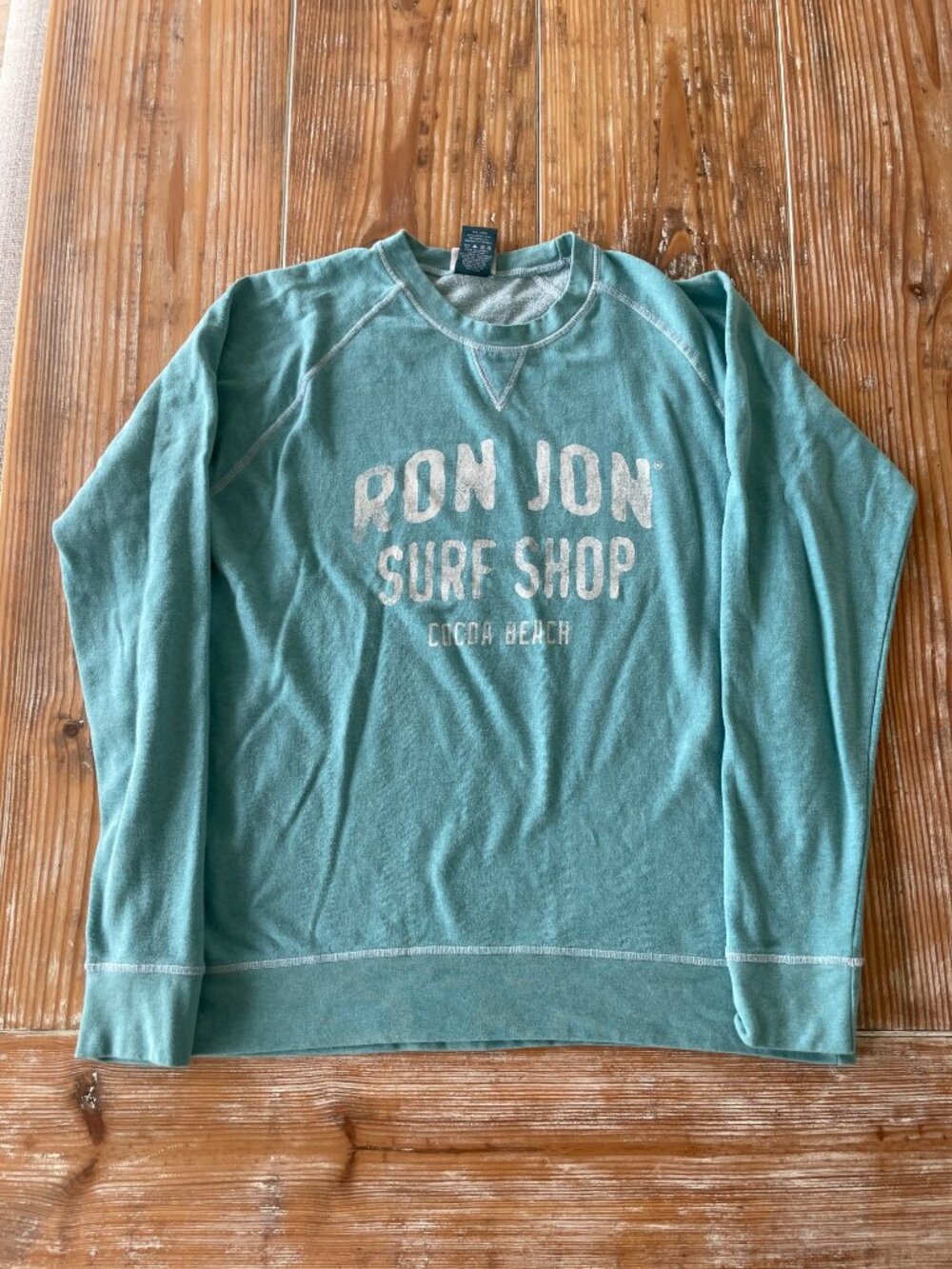 Ron Jon Surf Shop - Cocoa Beach - Teal Sweatshirt size large